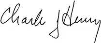 The signature of C J Henry.