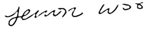 The signature of Jewon Woo.