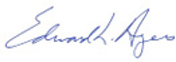 The signature of Edward Ayers.