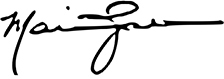 The signature of Marisa Parham.