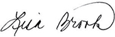 The signature of Lisa Brooks.