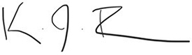 The signature of K J Rawson.