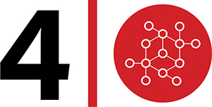 Number 4, a vertical line, and a molecular structure are arranged in a row.